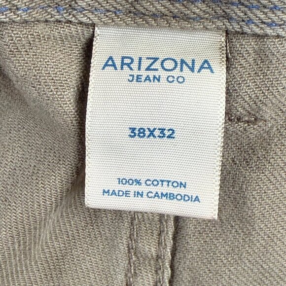 Arizona Jean Co. Men's Loose Fit Flex German Chocolate Casual Pants 38x32 NWT - Picture 7 of 11